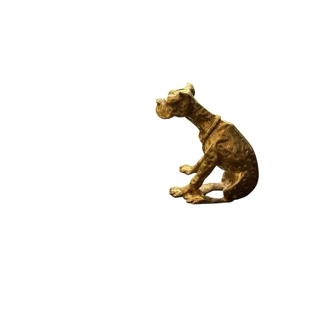 Brass Boxer Figurine Vintage 4”
